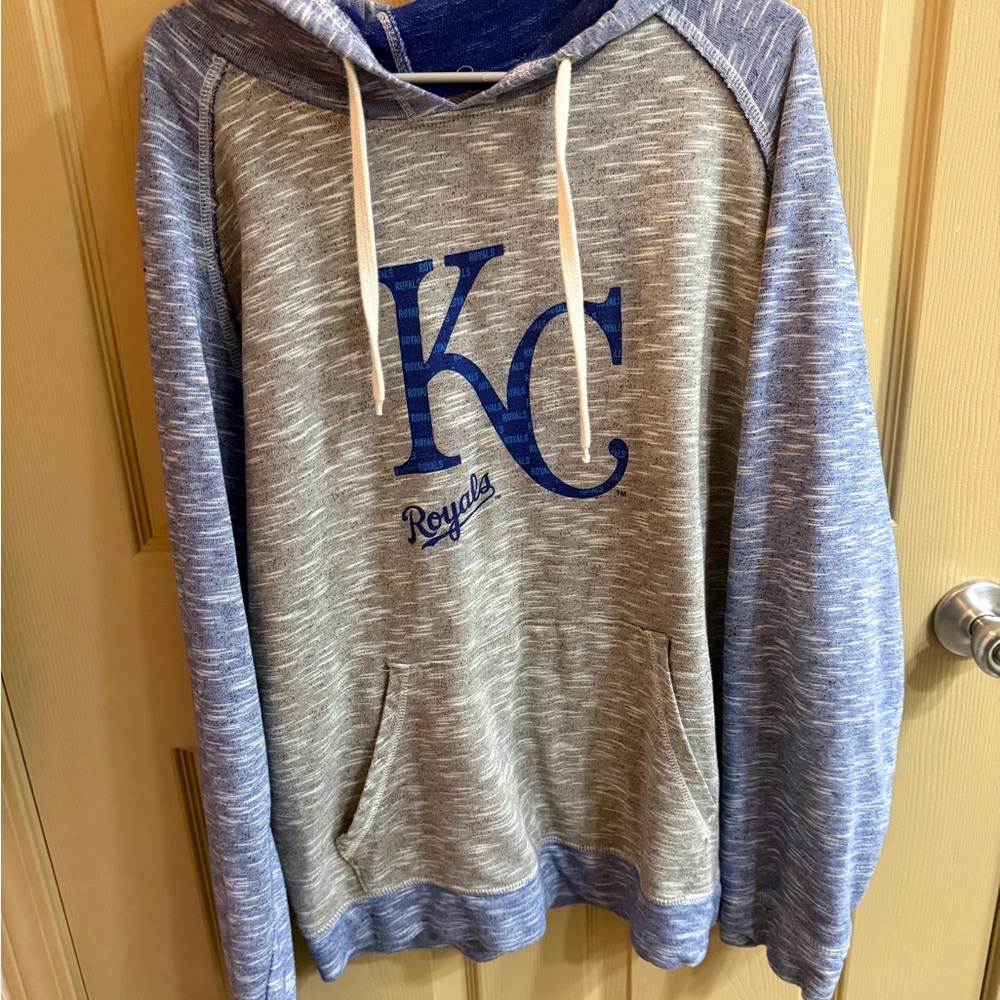 Stitches Blue and Gray KC Royals Men's Hoodie